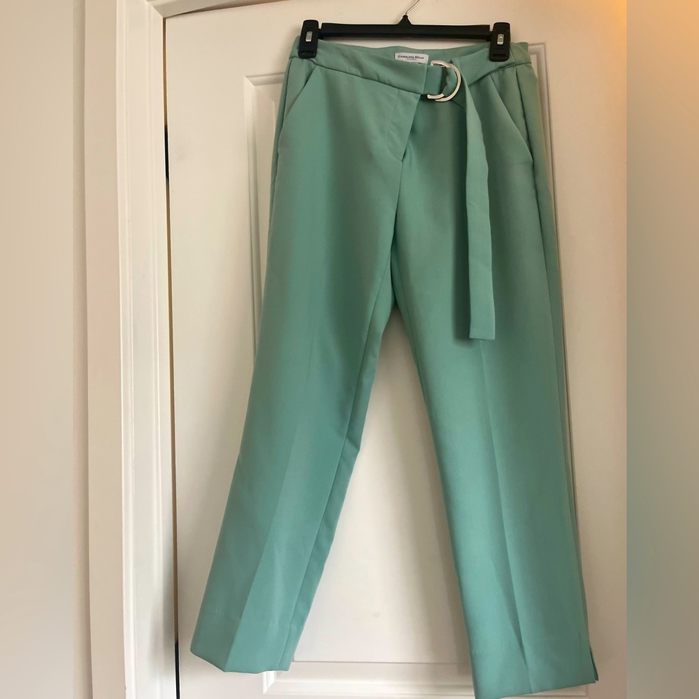 Teal Pleated Trousers